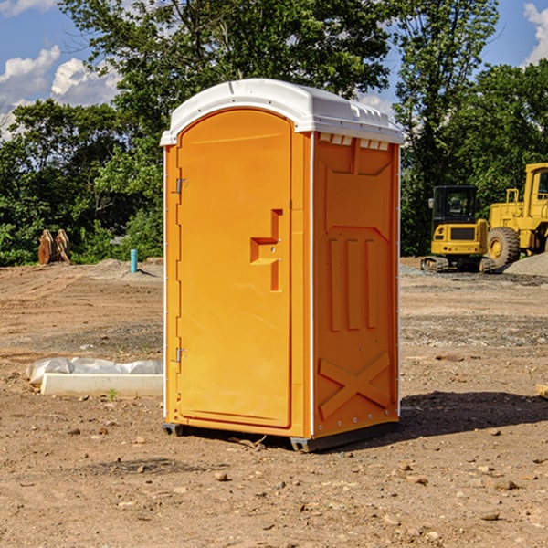 how often are the portable restrooms cleaned and serviced during a rental period in Greenville